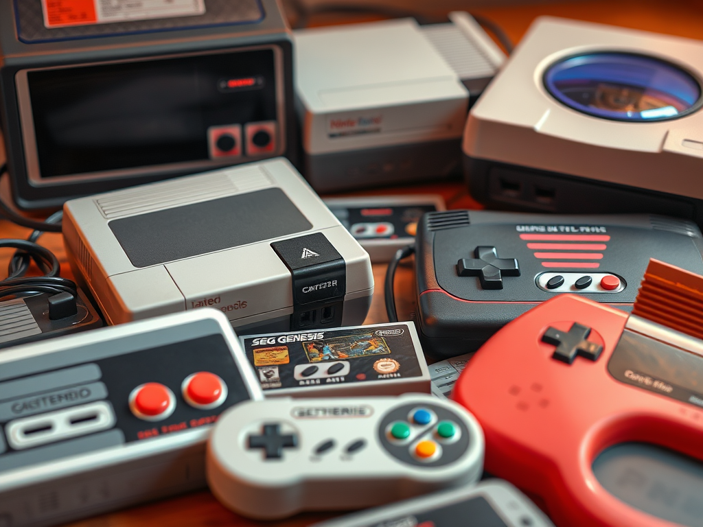 several-retro-games-and-consoles